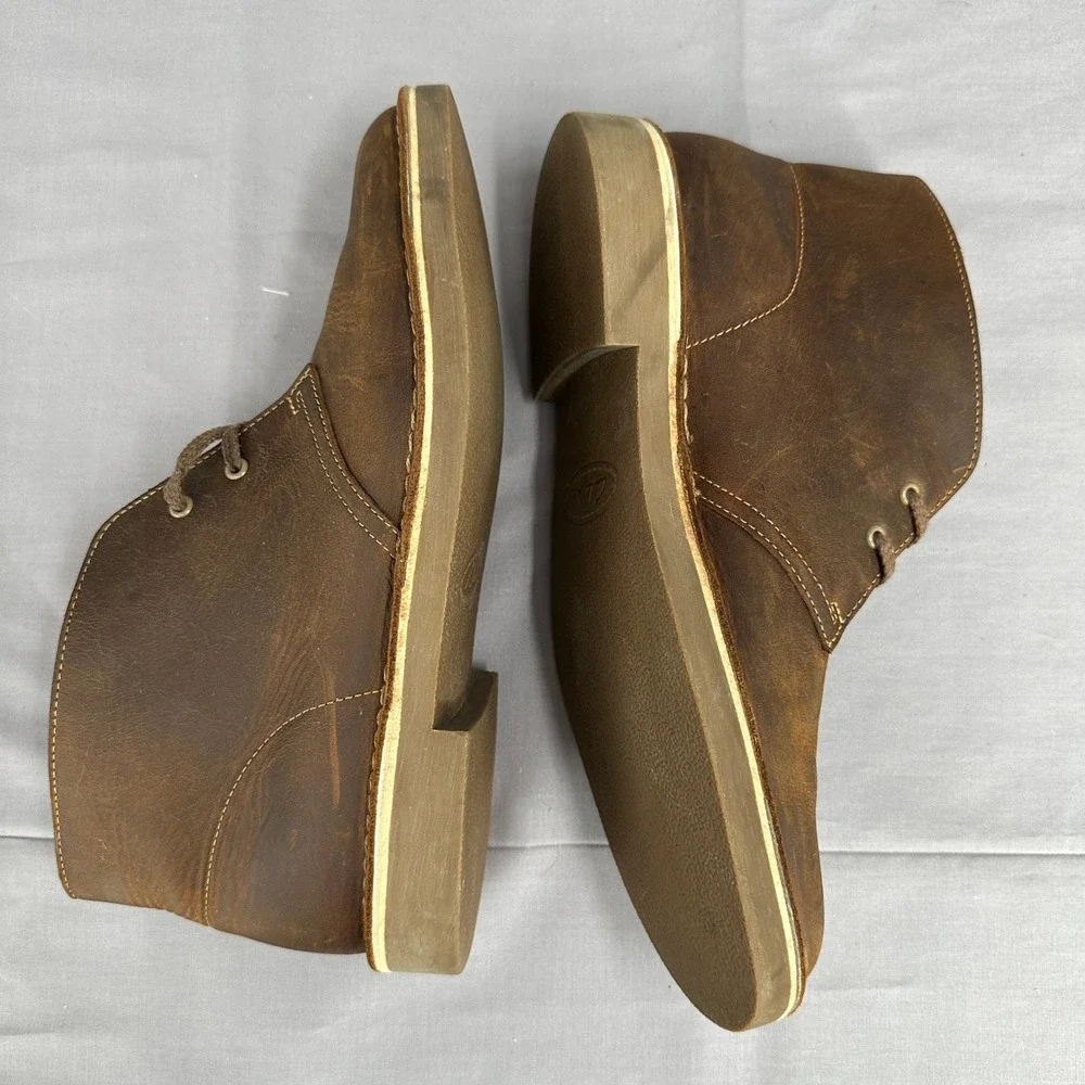 Clarks Bushacre 2 Chukka Boot Mens 10.5 Brown Leather Ultimate Comfort Lace Up